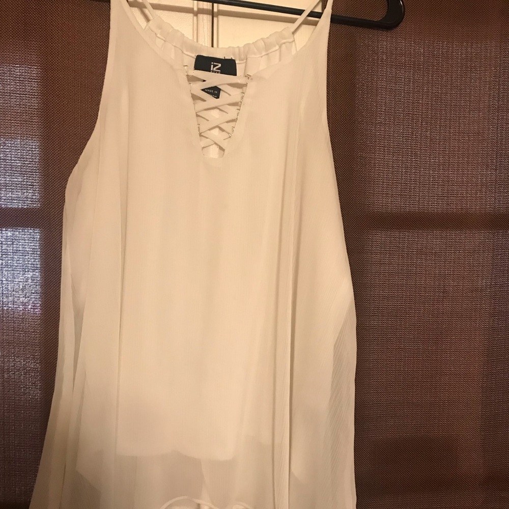Women’s White Blouse Crossed Chest